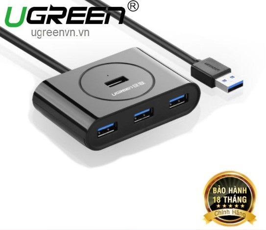 Bộ chia cổng USB 4 cổng 3.0 dài 80cm chính hãng Ugreen 20291 cao cấp